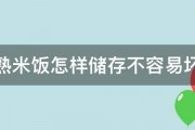 熟米饭怎样储存不容易坏 