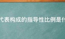 党代表构成的指导性比例是什么 