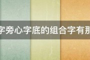 木字旁心字底的组合字有那些 