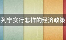 列宁实行怎样的经济政策 