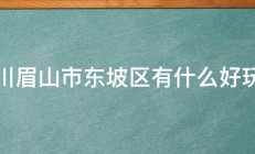 四川眉山市东坡区有什么好玩的 