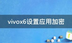 vivox6设置应用加密 