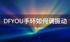 DFYOU手环如何调振动 