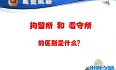 拘留所和看守所的区别  看似相同的两个羁押场所却大有不同 