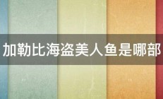 加勒比海盗美人鱼是哪部 