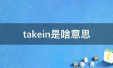 takein是啥意思 