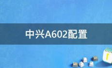 中兴A602配置 