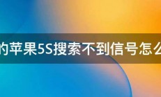 我的苹果5S搜索不到信号怎么办 