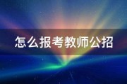 怎么报考教师公招 