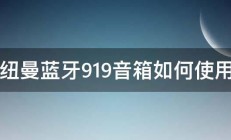 纽曼蓝牙919音箱如何使用 