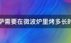 披萨需要在微波炉里烤多长时间 