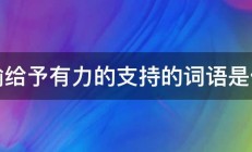 比喻给予有力的支持的词语是什么 