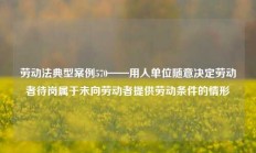 劳动法典型案例570——用人单位随意决定劳动者待岗属于未向劳动者提供劳动条件的情形