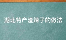 湖北特产渣辣子的做法 