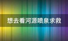 想去看河源喷泉求救 