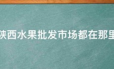 陕西水果批发市场都在那里 