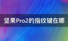 坚果Pro2的指纹键在哪 