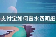 支付宝如何查水费明细 