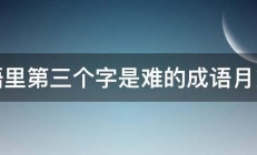 成语里第三个字是难的成语月多少 