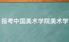 报考中国美术学院美术学 