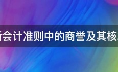 新会计准则中的商誉及其核算 