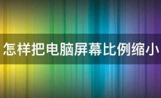 怎样把电脑屏幕比例缩小 