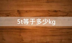 5t等于多少kg 