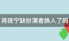 将夜宁缺扮演者换人了吗 