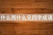 什么而什么见四字成语 