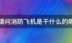 请问消防飞机是干什么的呢 