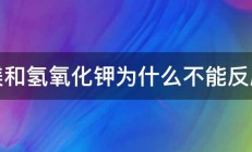 镁和氢氧化钾为什么不能反应 