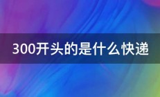 300开头的是什么快递 