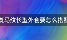 斑马纹长型外套要怎么搭配 