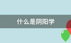 什么是阴阳学 