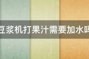 豆浆机打果汁需要加水吗 