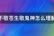 不敬苍生敬鬼神怎么理解 