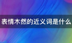 表情木然的近义词是什么 