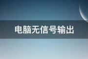 电脑无信号输出 