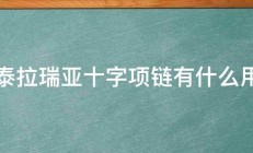 泰拉瑞亚十字项链有什么用 