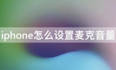 iphone怎么设置麦克音量 