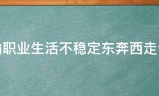 比喻职业生活不稳定东奔西走词语 