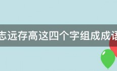 志远存高这四个字组成成语 