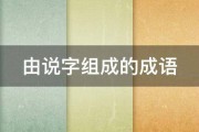 由说字组成的成语 