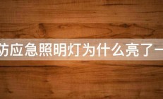 消防应急照明灯为什么亮了一个 