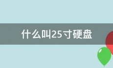 什么叫25寸硬盘 