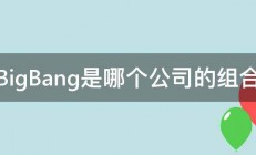 BigBang是哪个公司的组合 