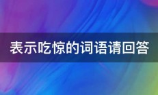 表示吃惊的词语请回答 