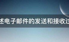 简述电子邮件的发送和接收过程 