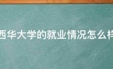 西华大学的就业情况怎么样 