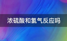 浓硫酸和氯气反应吗 